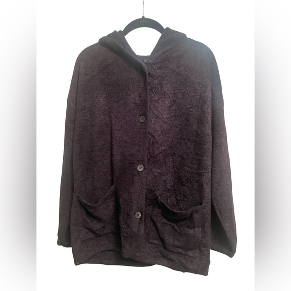 Barefoot Dreams Black Hooded Jacket - Picture 4 of 6